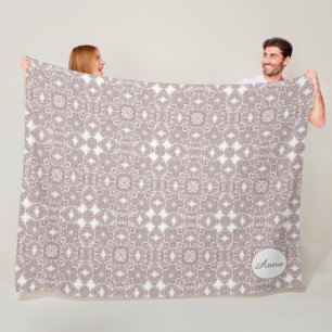 Victoriaans barokpatroon fleece deken