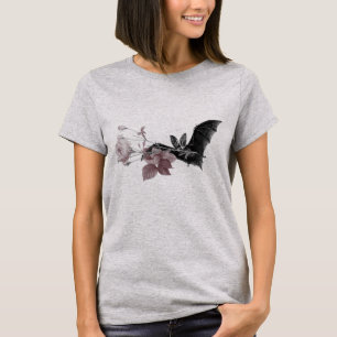 Victoriaans BBT-illustratie met fijn roos T-S T-shirt