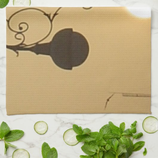 Victoriaans Bedel: Straatlantaarnpalen Theedoek (Gevouwen)