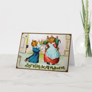 Victoriaans beste wensen Halloween Kaart