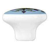 Victoriaans bijen en duif keramische knop (Zijkant)