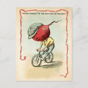 Victoriaans Bike Radish Briefkaart