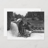 Victoriaans Bizarre Beren die Fiets berijden Briefkaart (Voorkant / Achterkant)