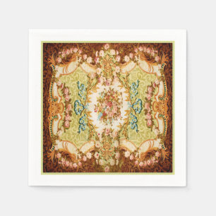 Victoriaans blaasbloem roos tapijt servet