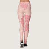 Victoriaans bladeren: handgetekend Ornament. Leggings (Achterkant)