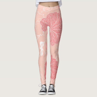 Victoriaans bladeren: handgetekend Ornament. Leggings