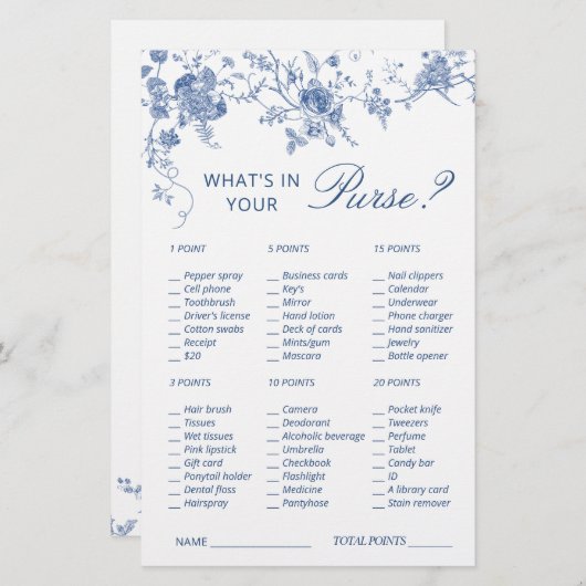 Victoriaans Blauw Franse Tuin Vrijgezellenfeest Ga (Voorkant / Achterkant)