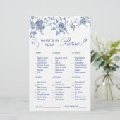 Victoriaans Blauw Franse Tuin Vrijgezellenfeest Ga (Staand voorkant)