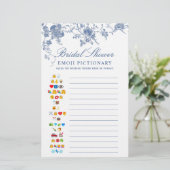 Victoriaans Blauw Franse Tuin Vrijgezellenfeest Ga (Staand voorkant)