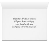 Victoriaans blauw kerstKaart (Binnen Horizontaal (Onder))