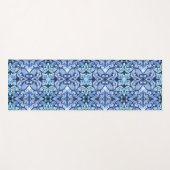 Victoriaans blauw patroon Yoga Mat (Voorkant (horizontaal))