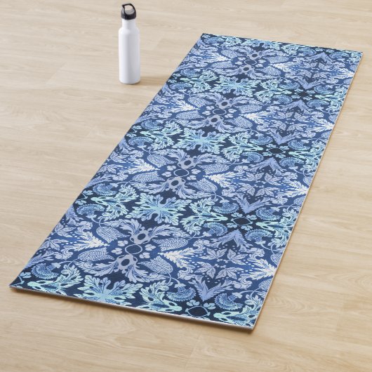 Victoriaans blauw patroon Yoga Mat (In situ)