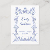 Victoriaans blauwe hallo visitekaartje (Voorkant)