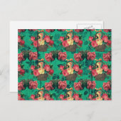 Victoriaans bloemen Briefkaart (Voorkant / Achterkant)