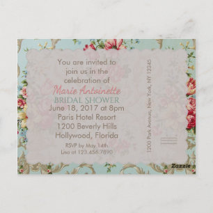 Victoriaans bloemen - Briefkaart / RSVP / Uitnodig