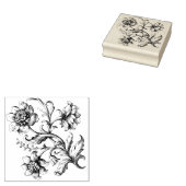 Victoriaans bloemen 	rubberstempel (Gestempeld)