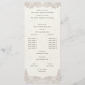 Victoriaans Bloemen Trouwprogramma Programma (Achterkant)