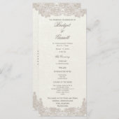 Victoriaans Bloemen Trouwprogramma Programma (Voorkant / Achterkant)