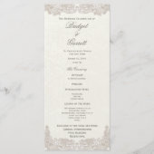 Victoriaans Bloemen Trouwprogramma Programma (Voorkant)