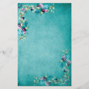 Victoriaans bloemen van bloemen, elegant briefpapier