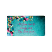 Victoriaans bloemen van bloemen, elegant etiket (Voorkant)