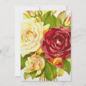 Victoriaans Bloemen Verjaardagsfeestuitnodiging Kaart (Achterkant)