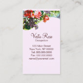 Victoriaans bloemen ~ Visitekaartjes (Achterkant)