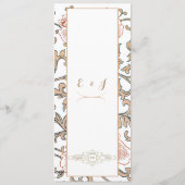 Victoriaans bloemenbruiloft Menu (Achterkant)