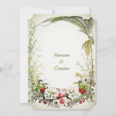 Victoriaans bloemenbruiloft uitnodiging (Achterkant)