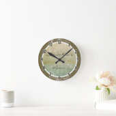 Victoriaans Bloemenkant Gepersonaliseerde Klok (Huis)