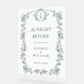 Victoriaans Bloemenrepetitie Diner Welkom Acryl Bord (Hoek)