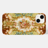 Victoriaans bloemig roos tapijt look roze bruin Case-Mate iPhone case (Achterkant (horizontaal))
