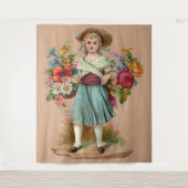 Victoriaans bloemmeisje wandkleed (Voorkant)