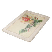 Victoriaans bloempastel perzik Rozen Badmat (Gekanteld)