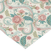 Victoriaans Bloom Tafelloper Antiek Bloemontwerp (Hoek)