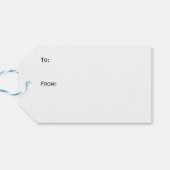 Victoriaans Blue Stripe Chaise Lounge Gift Labels Cadeaulabel (Achterkant Horizontaal)