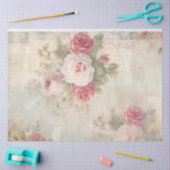  Victoriaans blush rozen shabby chic retro Tissuepapier (Craft)