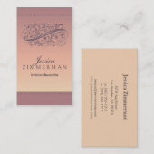 Victoriaans Blush Visitekaartje (Voorkant / Achterkant)