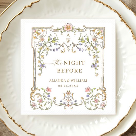  Victoriaans Boheems Bloemen repetitie diner Servet