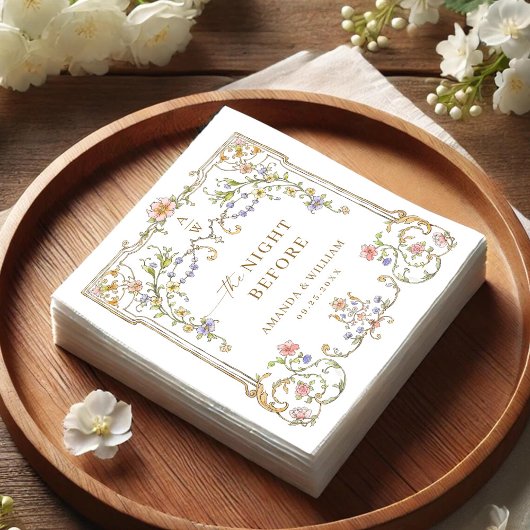  Victoriaans Boheems Bloemen repetitie diner Servet