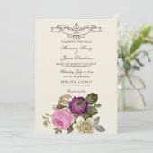  Victoriaans botanische roze & krottenwijk Kaart (Staand voorkant)