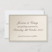 Victoriaans botanische stijl Sla de datumkaart op Save The Date (Achterkant)