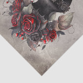 Victoriaans Boudoir | Oude Vaas en Rode Rozen Tissuepapier (Detail)