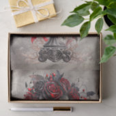 Victoriaans Boudoir | Oude Vaas en Rode Rozen Tissuepapier (Geschenk)