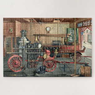 Victoriaans brandstation in het tijdperk Legpuzzel