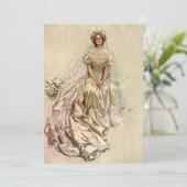 Victoriaans Bride, Antiek Bridal Portret (Staand voorkant)