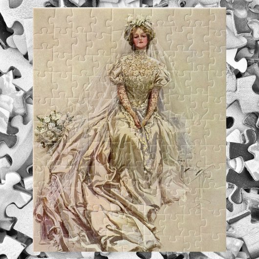  Victoriaans Bride, Antiek Bridal Portret Legpuzzel