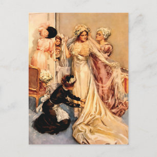 Victoriaans bride briefkaart