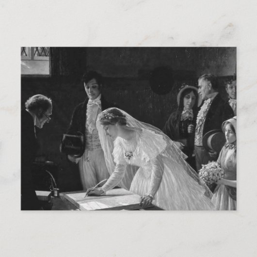 Victoriaans bride briefkaart (Voorkant)