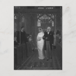 Victoriaans bride briefkaart